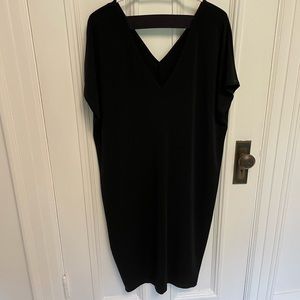 Black drapey oversized slouchy fit RACHEL Rachel Roy dress